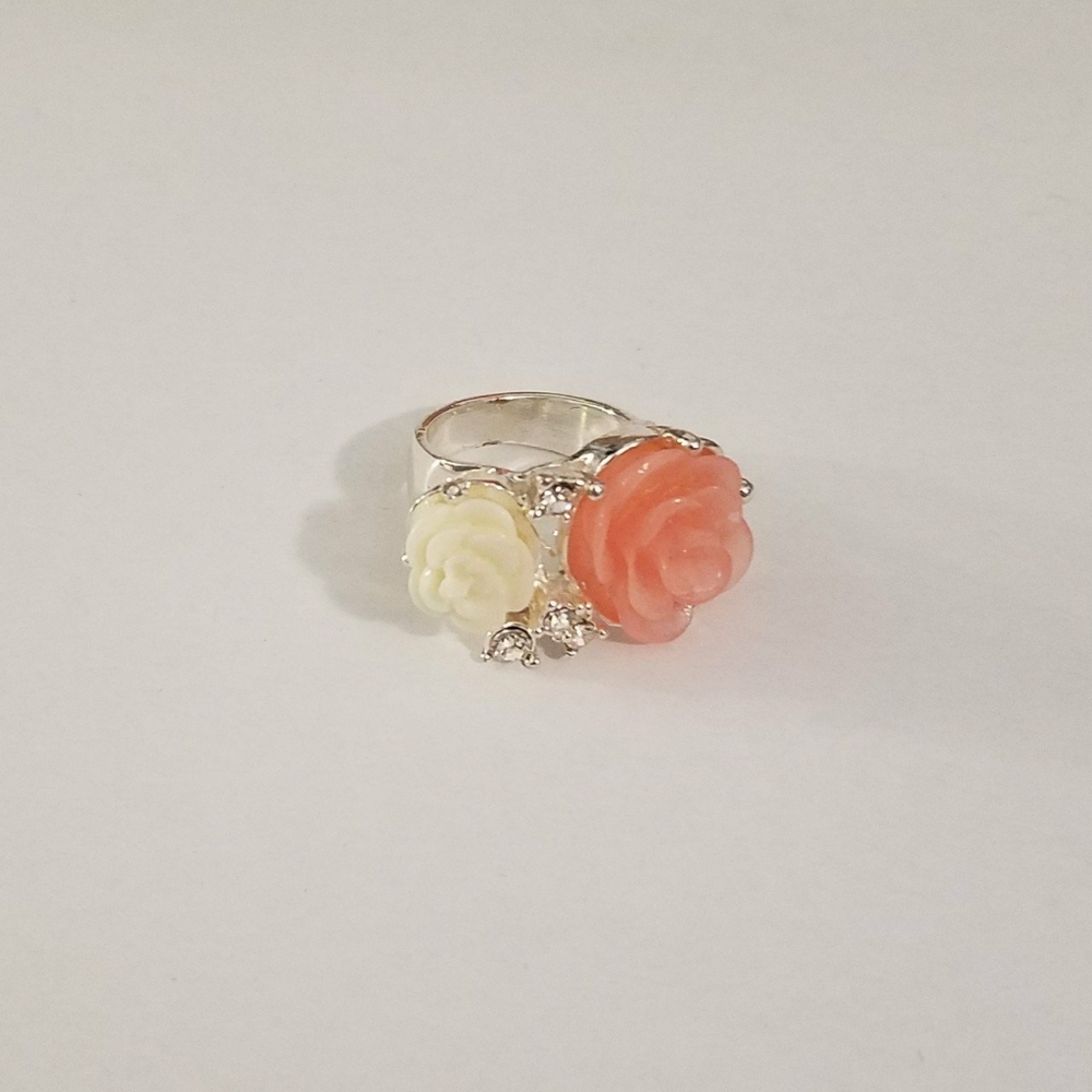 Floral Rose Silver Ring